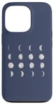 Coque pour iPhone 13 Pro 12 phases de lune astronomie ciel nocturne Meme