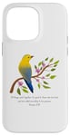 Coque pour iPhone 14 Pro Max Romans 8:28 All Things Verse de la Bible avec motif fleur et oiseau