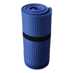 Yoga Pilates mat Tjock träningsmatta halkfri träningsmatta 15 mm Fitnessmattor Blue