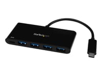 Startech.Com 4 Port Usb C Hub With 4 Usb Type-A Ports (Usb 3.0 Superspeed 5Gbps), 60W Power Delivery Passthrough Charging, Usb 3.1 Gen 1/Usb 3.2 Gen 1 Laptop Hub Adapter, Macbook, Dell - Windows/Macos/Linux (Hb30c4afpd) - Hub - 4 X Superspeed Usb 3.