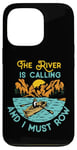 iPhone 13 Pro Rowing Row Boat Retro Vintage The River Is Calling And I Case