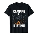 Camping Lover Mountain Tent Campfire Outdoors Adventure T-Shirt