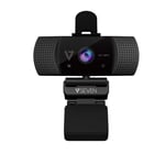 V7 Webcam HD 1080p avec Microphone et Cache de confidentialité, Champ de Vision de 110 degrés, Plug and Play, pour Zoom/Skype/équipes, conférence et Appel vidéo