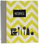 C.R. Gibson Recipe Book, Durable 3-Ring Binder, Holds 40 Recipe Cards Measuring 4" x 6", Book Measures 9" x 9.5" − Kitchen Gear