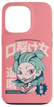 Coque pour iPhone 13 Pro Kuchisake Onna, horreur japonaise, Yokai, anime, folklore japonais