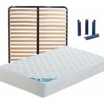 Altobuy - maldives - Pack Matelas + Lattes 130x190 + Pieds