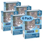 Bozita Nourriture Humide pour Chats en gelée avec maquereau – Lot de 6 Paquets de 370 g de Nourriture séduisante pour Chat sans céréales ni Sucre – pour Chats Adultes avec 7,5% de protéines et 5% de