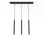 LUMICOM - STELO TRACK 3X Suspension, LED INTEGREE, 12.6W, 4000K, métal, noir mat, H.40cm