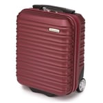 WITTCHEN Valise Cabine Valise de Voyage Petite Valise Bagage à Main Valise Rigide en ABS avec 2 roulettes pivotantes Poignée télescopique Groove Line Taille XS Marron