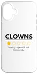 Coque pour iPhone 16 Plus Les clowns terrifiants ne recommanderaient pas une blague amusante sur One Star