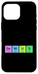 Coque pour iPhone 16 Pro Max GENIUS Tableau périodique Science Cadeau STEM Lab Chimiste Elements