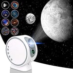 MERTTURM Projecteur Ciel Etoile, Projecteur Planète pour Enfants Adulte avec Haut-parleur Bluetooth, 8 Disques de Films HD avec Objectif Réglable pour Cadeau