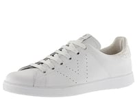 Victoria Basket Basse Tenis Cuir & Arrière Pailletée & Logo Perforé 1125104 pour Femme Blanco 39