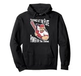 Patience at the Plate Power in the Swing Baseball Player Pullover Hoodie