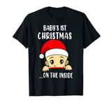 Baby's 1st Christmas On The Inside Pregnancy Announcement T-Shirt