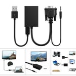 Vga To Hdmi Converter Hd 1080p Adapter / Audio Cable For Hdtv Tv Pc Laptop