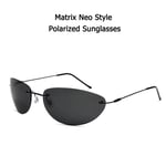 JackJad 2021 Mode Cool The Matrix Neo Style Polarized Solglasögon Ultralätta båglösa män Körning Brand Design Solglasögon Ocul Matrix Neo Style Polarized