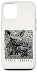 iPhone 12/12 Pro Banff, Alberta Canada Canadian Moose Mama and Baby Souvenir Case