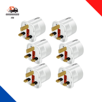 Adaptateur Prise Anglaise, [Lot De 6] Adaptateur Voyage France/Europe Ver UK