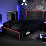 X Rocker Oracle TV Gaming Double Bed - Black