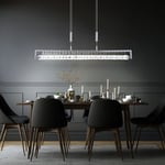 Globo - Suspension led lampe suspension bar design chrome hauteur réglable h 160 cm salon