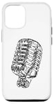 Coque pour iPhone 12/12 Pro Classic Retro Vocal Microphone Vintage