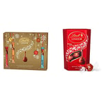 Lindt Lindor Milk and White Chocolate Gift Box, 227g & Lindor Milk Chocolate Truffles Box - The Ideal Gift - Chocolate Balls with a Smooth Melting Filling, 200 g