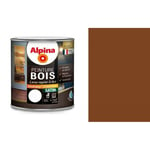 Peinture spéciale bois Marron ton bois satin 0.5L ALPINA microporeux protège décor lessivable