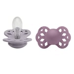 BIBS® Soother Infinity symmetrisk napp 6-18 månader Fossilgrå & Mauve 2 st.