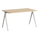 HAY - Pyramid Table 01 140x75 cm Beige/Mattlackad Ek - Skrivbord - Friso Kramer,Wim Rietveld - Träfärgad - Metall/Trä