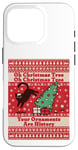 iPhone 16 Pro Oh Christmas Tree cat Ugly Christmas Sweater Funny cat lover Case