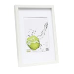 Deknudt Frames S40AK1 P1 Cadre Photo Basic avec Passe Partout Moulure Haute en Bois/MDF Blanc 40 x 50 cm