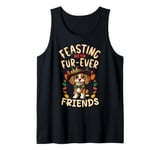 Feasting With Fur-Ever Friends Dog Design Art Friendsgiving Tank Top