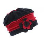 Bonnet Beret Femme Rouge et Bleu Polaire Deperlante Hiver Classe Syllia-Taille