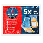 THE HEAT COMPANY Toewarmers - 5 Pairs - EXTRA WARM - Adhesive - Foot Warmers - 8 Hours Warm Feet - Instant Heat - Air Activated - Purely Natural