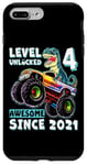 iPhone 7 Plus/8 Plus Level 4 Unlocked T Rex Monster Truck Dinosaur 4th Birthday Case