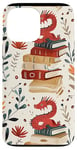 Coque pour iPhone 13 Pro Max Motif de ver de bibliothèque Cute Dragon Books Cottagecore