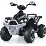 Goplus - Quad 4x4 Électrique Enfant 3-8 Ans Charge 35KG Autonomie 1-2H-2 Vitesses Réglables-1 Place avec Lumières led & Musique Noir