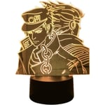 Anime Ljus Jotaro Kujo 3D Illusion Lamp USB 7/16 Färger Akryl Led Nattljus Touch Fjärrkontroll Switch Hem Rum Decor Manga Bordslampa JoJo Bisarra Äventyr