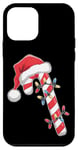 Coque pour iPhone 12 mini Bonnet de Père Noël en forme de canne à sucre d'orge