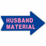 'Husband Material' Word Board Photo Booth Prop MDF Selfie Party Prop Wedding