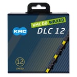 KMC DLC12 Black/Yellow Waxed 126L chain