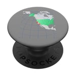 Carte des États-Unis et de l'Amérique du Nord. Rouge surligné Californie PopSockets PopGrip Adhésif