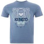 T-shirt Kenzo  T-SHIRT Homme Tigre Bleu