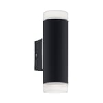 EGLO 96505 GU10-LED Black Outdoor Wall Light RIGA-LED