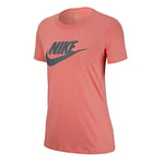 Nike W NSW Tee ESSNTL Icon Futura T-Shirt Femme Pink Quartz FR : M (Taille Fabricant : M)