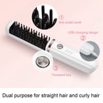 Hair Straightener Brush USB Rechargeable Hair Straightening Curling Brush