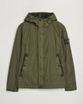 Stone Island Crinkle Reps Hooded Jacket Military Green