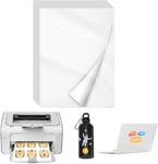 30Pcs Papier Autocollant Imprimante, Papier Autocollant Jet D'Encre A4 Imprimables Papier Autocollant Étiquette Adhésif Imprimable Feuilles De Papier Autocollant Pour Etiquettes Blanc Brillant