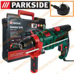 Parkside 750W Electric Hammer Drill Adjustable Rotation Speed + Impact Function